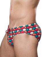 2Eros Print V10 Swim Brief Retro Red