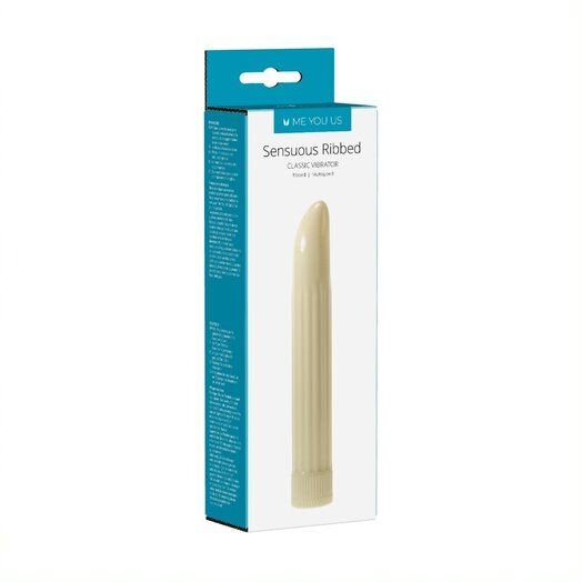 Me You Us Sensuous Ribbed Vibrator Ivory White