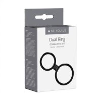 Me You Us Dual Ring Cock Ring Black