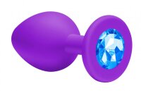 Anal plug Emotions Cutie Small Purple light blue crystal