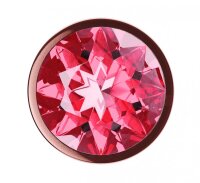 Butt Plug Diamond Ruby Shine L Rose Gold