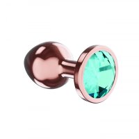 Butt Plug Diamond Topaz Shine L Rose Gold