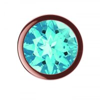 Butt Plug Diamond Topaz Shine L Rose Gold