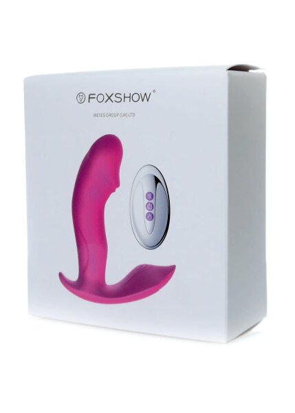 Foxshow - Stimulator - Silicone Panty Vibrator and Pulsator USB 10 Function / Heating - Pink