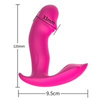 Foxshow - Stimulator - Silicone Panty Vibrator and Pulsator USB 10 Function / Heating - Pink