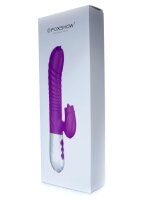 Foxshow - Vibrator - Silicone Vibrator USB 7 Function and Thrusting Function / Heating, purple