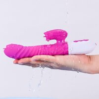 Foxshow - Vibrator - Silicone Vibrator USB 7 Function and Thrusting Function / Heating, purple