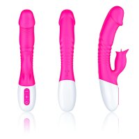 Foxshow - Vibrator - Silicon, Vibrator 7 Function and Heating Mode, Pink