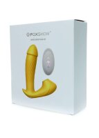 Foxshow - Stimulator - Silicone Panty Vibrator USB, 7 vibrations, Heating function, 7 Frequency Of Sucking