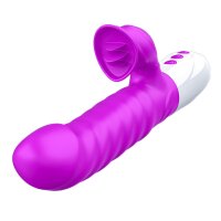 Foxshow - Vibrator - Silicon, Vibrator 7 Function and Heating Mode, PURPLE