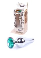 Plug-Jawellery Silver BUTT PLUG- Green