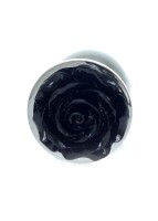 Silver Plug - Jewelery With Rose - Black