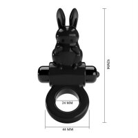 Pretty Love Exciting Vibrating  Cock Ring Black