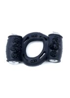 Pierscien-Vibrating CockRing Double Black