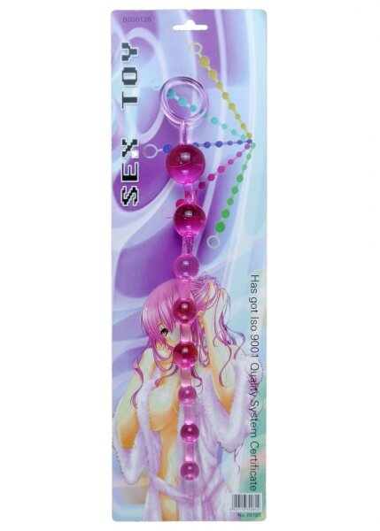 Plug/kulki-Jelly Anal 10 Beads Pink