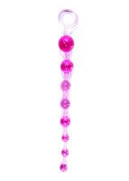 Plug/kulki-Jelly Anal 10 Beads Pink