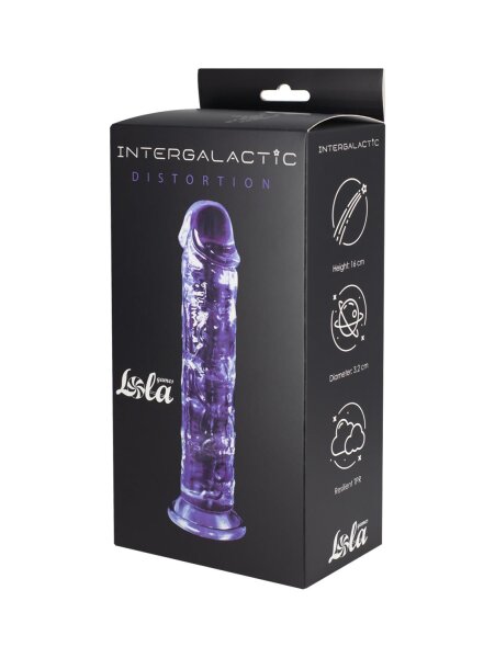 Transparent dildo Intergalactic Distortion Purple