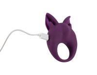 Rechargeable ring for clitoral stimulation MiMi Animals Kitten Kiki Purple