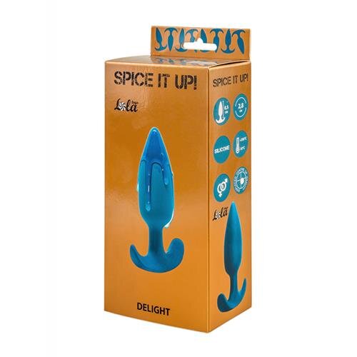 Anal plug with misplaced center of gravitySpice it up Delight Aquamarine