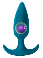 Anal plug with misplaced center of gravitySpice it up Delight Aquamarine