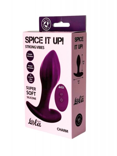 Double Silicone Vibrating Anal Plug Spice it Up Charm