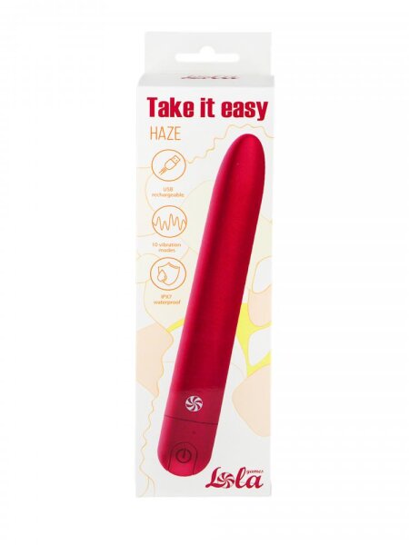 Rechargeable Vibrator Take it easy Haze Wine Red