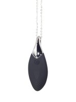 Vibrating necklace Liberty Leaf Black