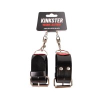 Kinkster - Vegan Leather - Handmade - Anklecuffs black