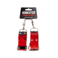 Kinkster - Vegan Leather - Handmade - Anklecuffs red