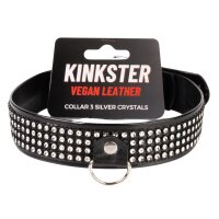 Kinkster - Vegan Leather - Handmade - Collar 3 silver...