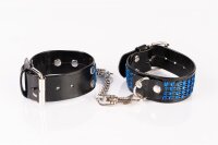 Kinkster - Vegan Leather - Handmade - Handcuffs blue...