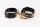 Kinkster - Vegan Leather - Handmade - Handcuffs gold crystals