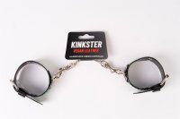 Kinkster - Vegan Leather - Handmade - Handcuffs green...