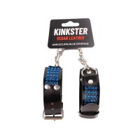 Kinkster - Vegan Leather - Handmade - Anklecuffs blue...