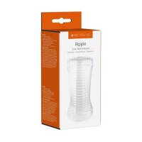 Me You Us Ripple Dual End Stroker Male Masturbator Transparent