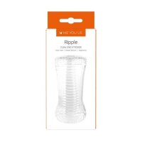 Me You Us Ripple Dual End Stroker Male Masturbator Transparent