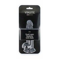 Natürliches Dildo Virgite R32 Schwarz 17 cm