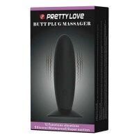 Vibrierender Analplug Pretty Love Silikon Saugnapf Schwarz