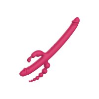 Double Penetration Stroker Masturbator mit doppelter Öffnung (Anus und Schamlippenform) Dream Toys Essentials Rosa