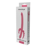 Double Penetration Stroker Masturbator mit doppelter Öffnung (Anus und Schamlippenform) Dream Toys Essentials Rosa