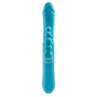 Double Penetration Stroker Masturbator mit doppelter Öffnung (Anus und Schamlippenform) Adam & Eve Rabbit Blau