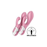 Luftpumpe Hase 2 - Aufblasbarer Kaninchen Vibrator - Hellrot