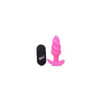 Vibrating Silicone Swirl Butt Plug with Remote Control