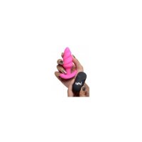 Vibrating Silicone Swirl Butt Plug with Remote Control