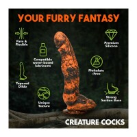 Sabretooth - Silicone Dildo - Orange/Black