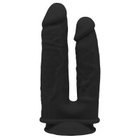 Double Penetration Stroker Masturbator mit doppelter Öffnung (Anus und Schamlippenform) Dream Toys Real Love Schwarz