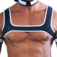 Rude Rider Neoprene Harness Black/White