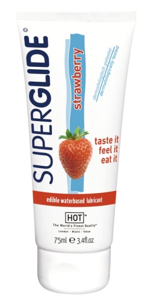 HOT Superglide - waterbased strawber. - 75ml