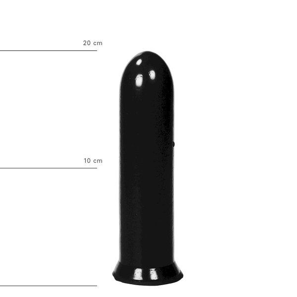 All Black Dildo 19,5 cm in Schwarz