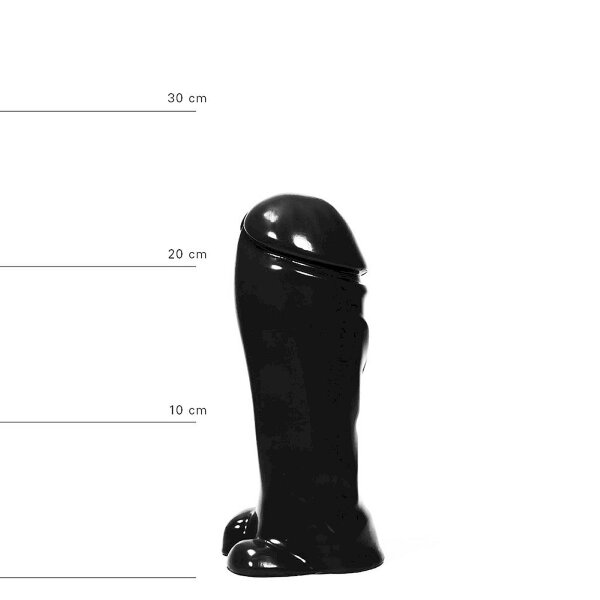 All Black Realistischer Dildo 22 cm in Schwarz